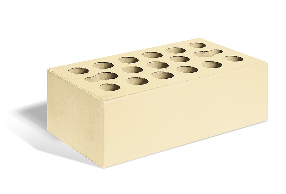 Облицовочный пустотелый, М-150,120x250x88, белый, Керма