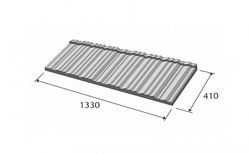 Композитная черепица METROTILE МетроШейк - II терракот, 1330*410 мм